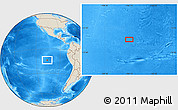 Shaded Relief Location Map of the area around 13° 55' 11" S, 106° 10' 30" W
