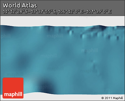 Satellite 3D Map of the Area around 13° 55' 11" S, 107° 10' 30" E
