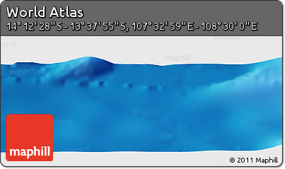 Physical Panoramic Map of the Area around 13° 55' 11" S, 108° 1' 30" E