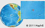 Physical Location Map of the area around 13° 55' 11" S, 108° 43' 29" W