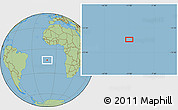 Savanna Style Location Map of the area around 13° 55' 11" S, 10° 58' 29" W