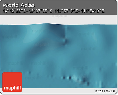 Satellite 3D Map of the Area around 13° 55' 11" S, 111° 25' 30" E