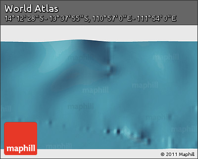Satellite 3D Map of the Area around 13° 55' 11" S, 111° 25' 30" E