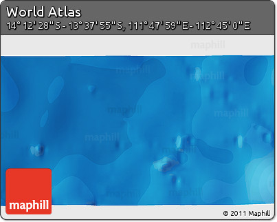 Political 3D Map of the Area around 13° 55' 11" S, 112° 16' 30" E