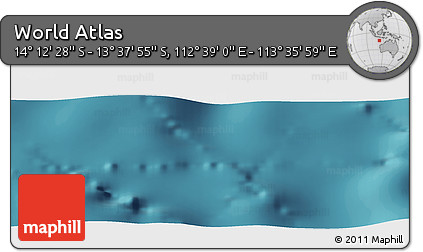 Satellite Panoramic Map of the Area around 13° 55' 11" S, 113° 7' 30" E