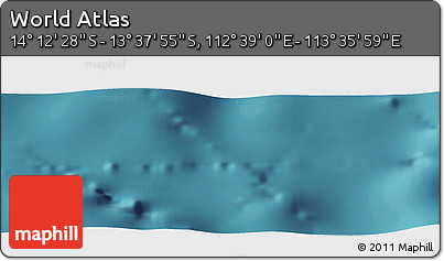 Satellite Panoramic Map of the Area around 13° 55' 11" S, 113° 7' 30" E
