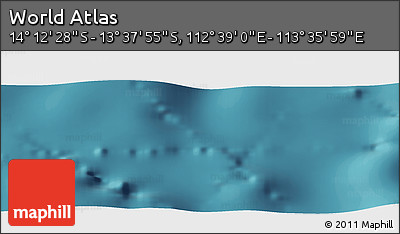 Satellite Panoramic Map of the Area around 13° 55' 11" S, 113° 7' 30" E