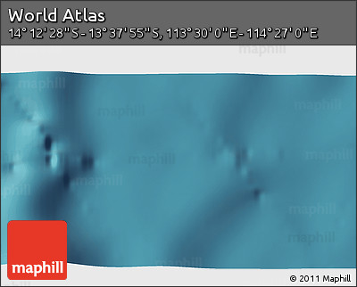 Satellite 3D Map of the Area around 13° 55' 11" S, 113° 58' 29" E