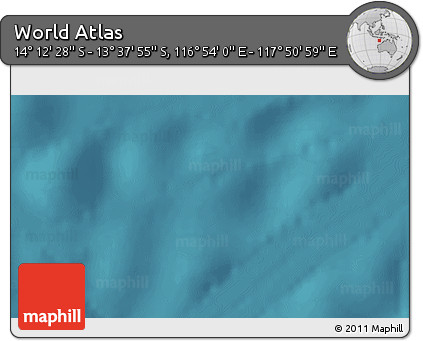 Satellite 3D Map of the Area around 13° 55' 11" S, 117° 22' 30" E