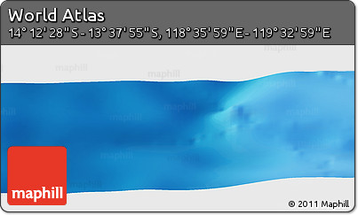 Physical Panoramic Map of the Area around 13° 55' 11" S, 119° 4' 29" E