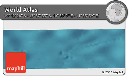 Satellite Panoramic Map of the Area around 13° 55' 11" S, 11° 7' 30" E