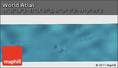 Satellite Panoramic Map of the Area around 13° 55' 11" S, 11° 7' 30" E