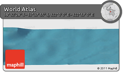 Satellite Panoramic Map of the Area around 13° 55' 11" S, 122° 28' 29" E