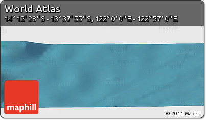 Satellite Panoramic Map of the Area around 13° 55' 11" S, 122° 28' 29" E