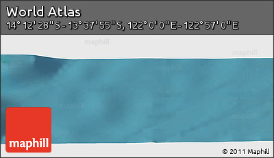 Satellite Panoramic Map of the Area around 13° 55' 11" S, 122° 28' 29" E