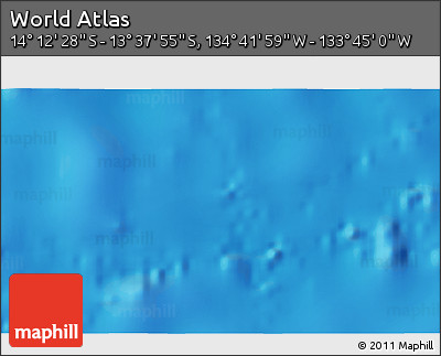 Physical 3D Map of the Area around 13° 55' 11" S, 134° 13' 29" W