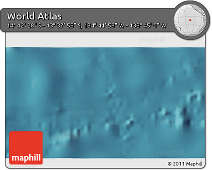 Satellite 3D Map of the Area around 13° 55' 11" S, 134° 13' 29" W