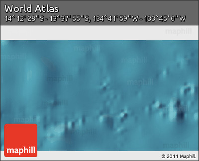 Satellite 3D Map of the Area around 13° 55' 11" S, 134° 13' 29" W