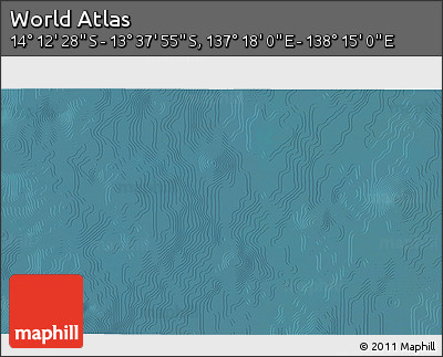Satellite 3D Map of the Area around 13° 55' 11" S, 137° 46' 30" E