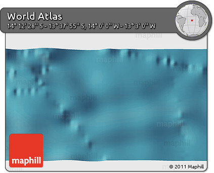 Satellite 3D Map of the Area around 13° 55' 11" S, 13° 31' 30" W