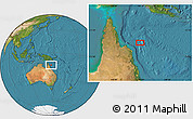 Satellite Location Map of the area around 13° 55' 11" S, 146° 16' 30" E