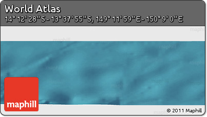 Satellite Panoramic Map of the Area around 13° 55' 11" S, 149° 40' 30" E