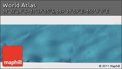 Satellite Panoramic Map of the Area around 13° 55' 11" S, 149° 40' 30" E