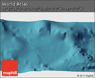 Satellite 3D Map of the Area around 13° 55' 11" S, 149° 31' 30" W