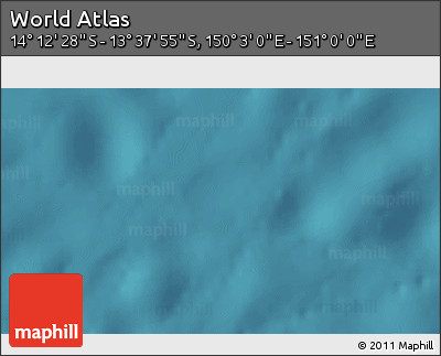 Satellite 3D Map of the Area around 13° 55' 11" S, 150° 31' 30" E