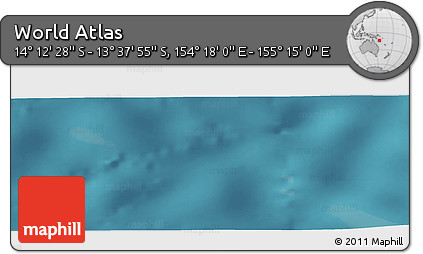 Satellite Panoramic Map of the Area around 13° 55' 11" S, 154° 46' 30" E