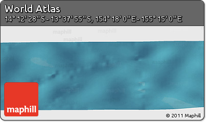 Satellite Panoramic Map of the Area around 13° 55' 11" S, 154° 46' 30" E