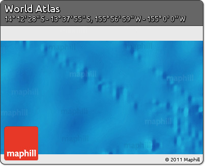 Shaded Relief 3D Map of the Area around 13° 55' 11" S, 155° 28' 29" W