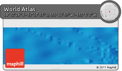 Physical Panoramic Map of the Area around 13° 55' 11" S, 155° 28' 29" W