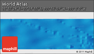 Physical Panoramic Map of the Area around 13° 55' 11" S, 155° 28' 29" W