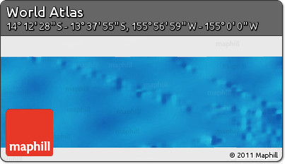 Physical Panoramic Map of the Area around 13° 55' 11" S, 155° 28' 29" W