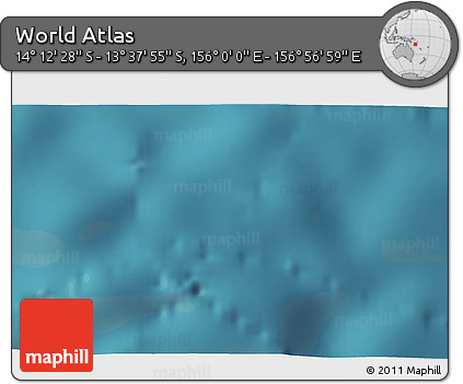 Satellite 3D Map of the Area around 13° 55' 11" S, 156° 28' 29" E