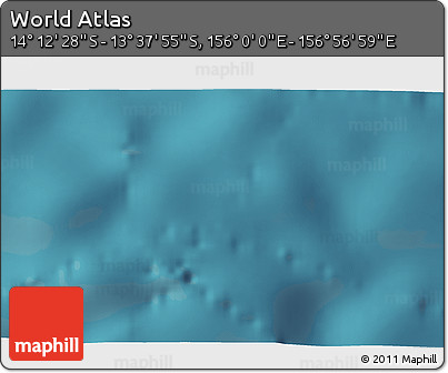 Satellite 3D Map of the Area around 13° 55' 11" S, 156° 28' 29" E