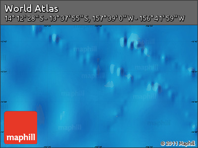 Physical Map of the Area around 13° 55' 11" S, 157° 10' 30" W