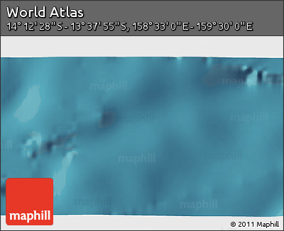 Satellite 3D Map of the Area around 13° 55' 11" S, 159° 1' 30" E