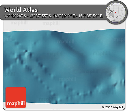 Satellite 3D Map of the Area around 13° 55' 11" S, 164° 7' 30" E