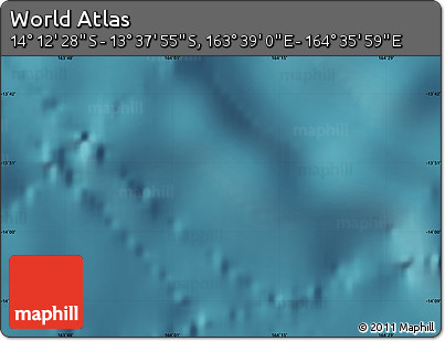 Satellite Map of the Area around 13° 55' 11" S, 164° 7' 30" E