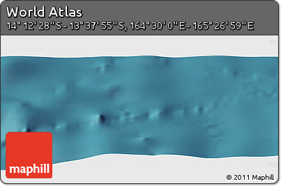 Satellite Panoramic Map of the Area around 13° 55' 11" S, 164° 58' 29" E
