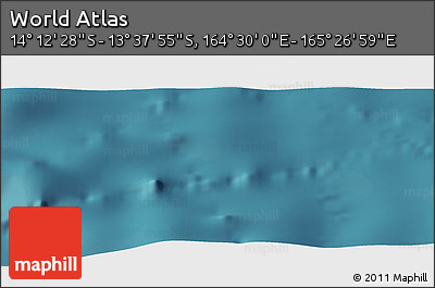 Satellite Panoramic Map of the Area around 13° 55' 11" S, 164° 58' 29" E