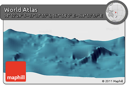 Satellite Panoramic Map of the Area around 13° 55' 11" S, 168° 22' 30" E