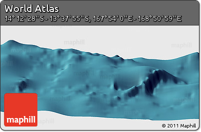 Satellite Panoramic Map of the Area around 13° 55' 11" S, 168° 22' 30" E