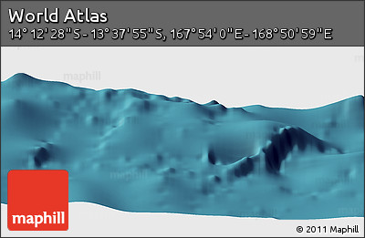 Satellite Panoramic Map of the Area around 13° 55' 11" S, 168° 22' 30" E