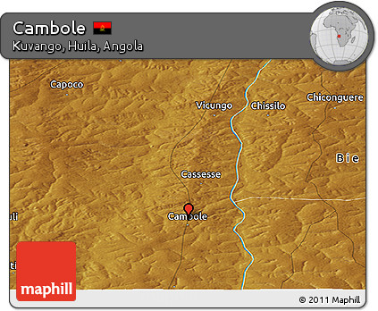 Physical Panoramic Map of Cambole