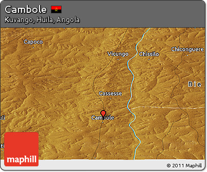 Physical Panoramic Map of Cambole