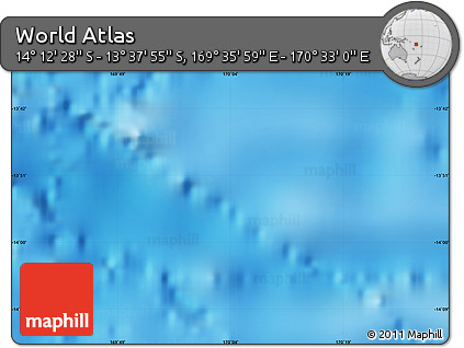 Physical Map of the Area around 13° 55' 11" S, 170° 4' 29" E