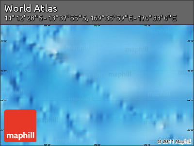 Physical Map of the Area around 13° 55' 11" S, 170° 4' 29" E
